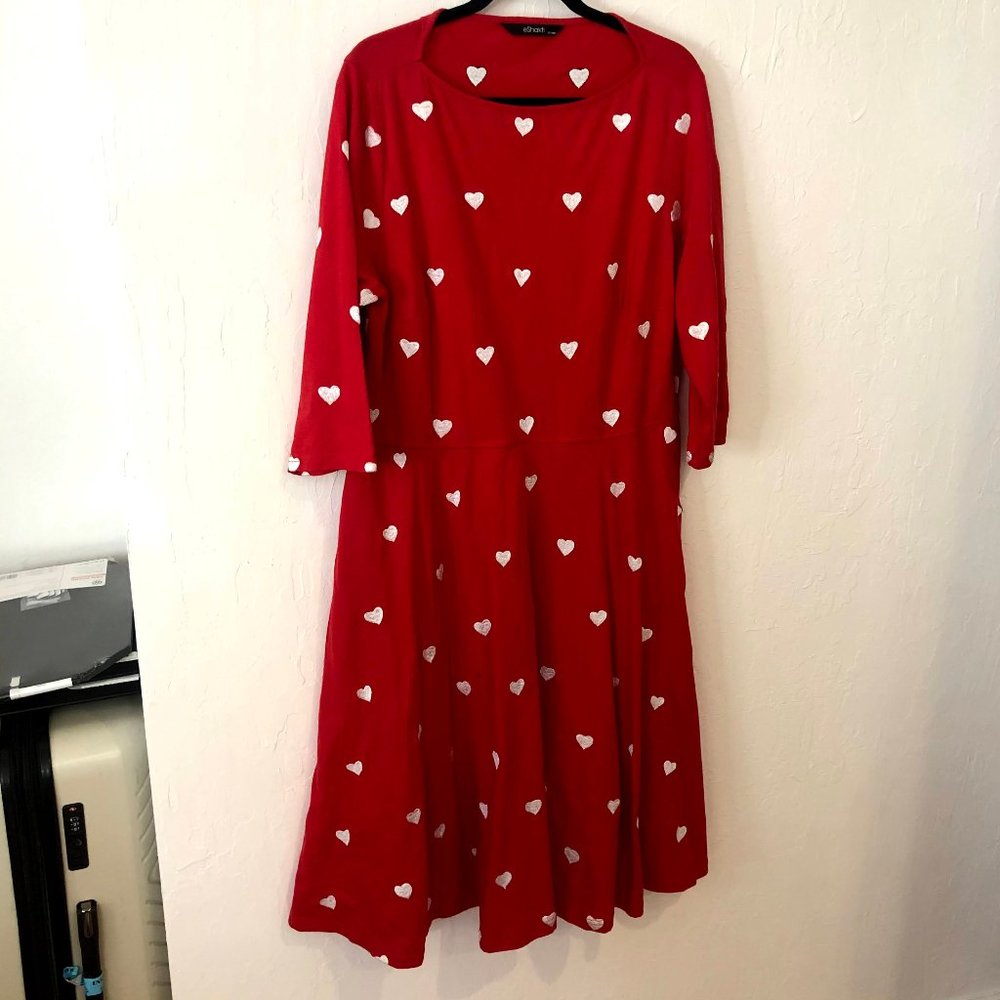 eShakti Embroidered Heart Midi Dress Size 18